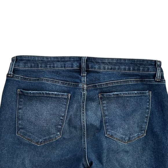 Evereve Women's Size 31 Fits 34 in Waist Ever Straight Raw Edge Hem Blue Jeans - Picture 5 of 8